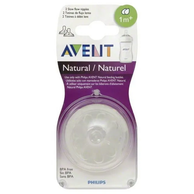 Philips Avent BPA Free Natural Fast Flow Nipples 2-Pack