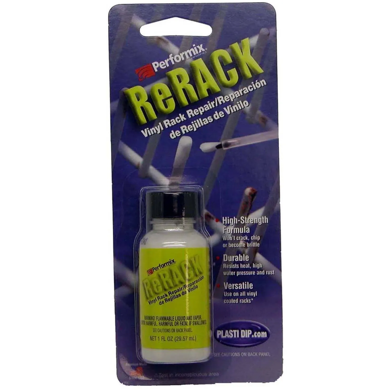 Performix ReRack Interior Rubber Vinyl Rack Repair Coating, White - 1 oz bottle