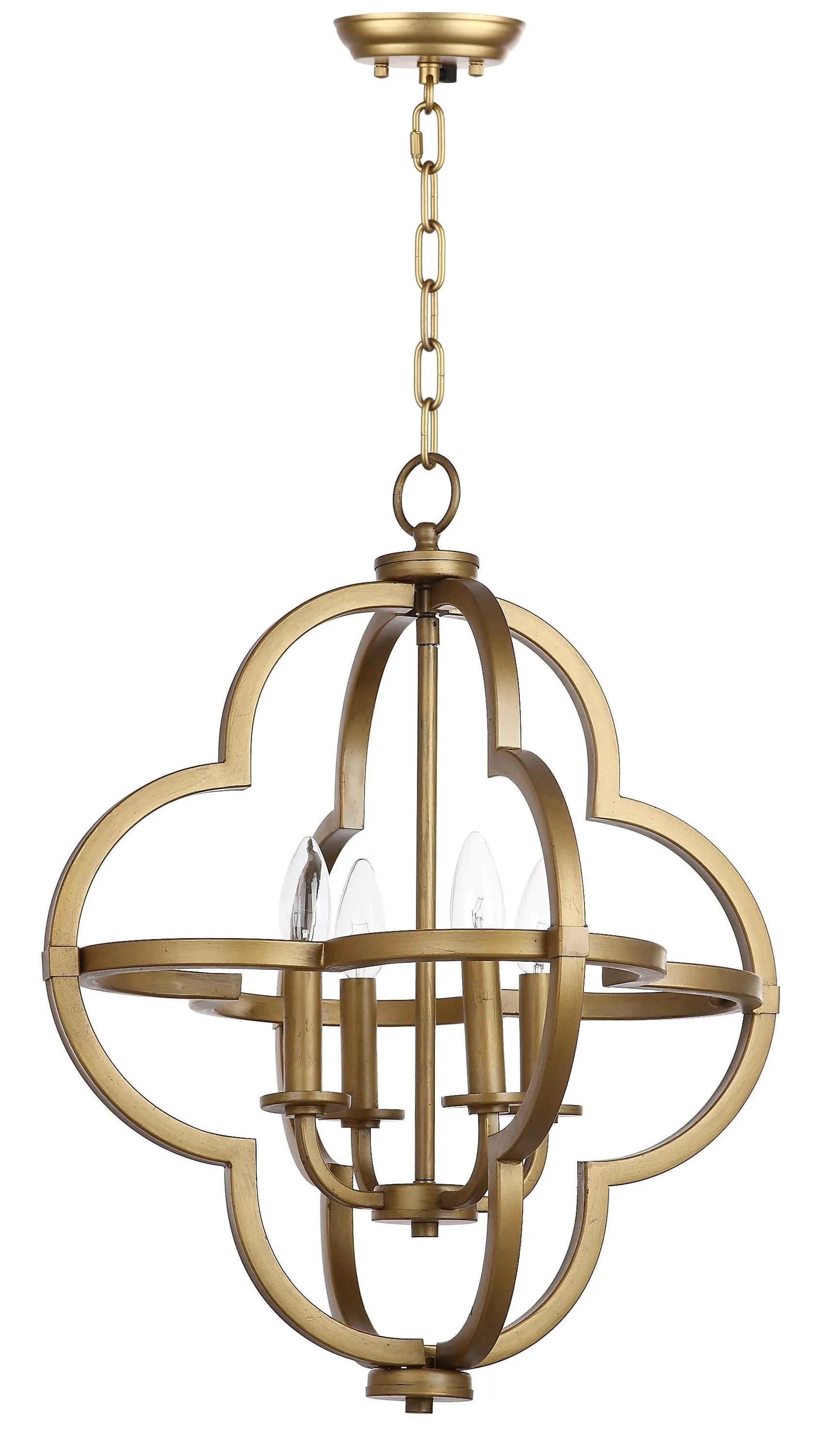 SAFAVIEH Lighting Millard Adjustable 4-light Gold Orb Pendant - 18.5"x18.5"x22.5-94.5" - Bed Bath & Beyond - 14428935