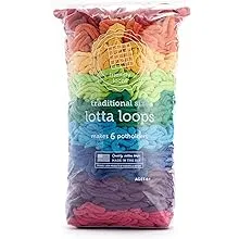 Friendly Loom Lotta Loops Rainbow 7" Traditional Size Cotton Loops Makes 6 (6" x 6') Potholders by Harrisville Designs Made in The USA