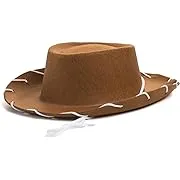 Childrens Brown Felt Cowboy Hat by Century Novelty by Century, Brown, Size Small