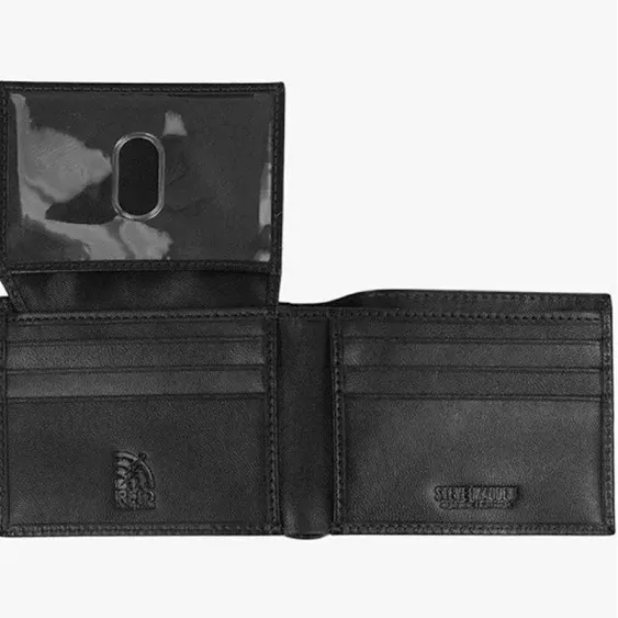 Steve Madden Leather Passcase Bifold Wallet - Men's - Black