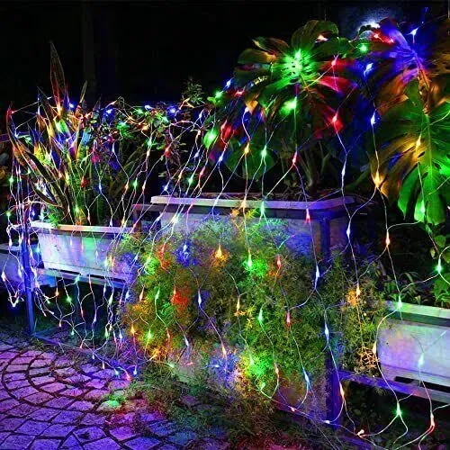 Christmas Net Lights, 12ft X 5ft 360 Led Mesh Decor With 8 Modes