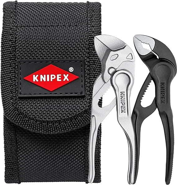 Knipex Mini pliers set in belt tool pouch (self-service card/blister) 00 20 72 V04