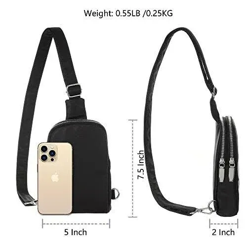 INICAT Small Crossbody Sling Bag Nylon Fanny Packs Fashion Sport Belt Bag Travel Shoulder Purses for Women