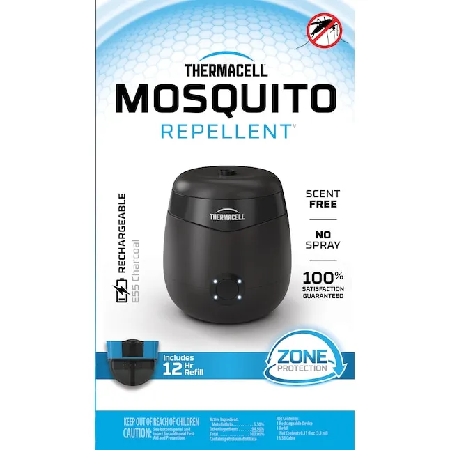 Thermacell Rechargeable Mosquito Repeller in Riverbed 20 ft. Coverage and Deet Free