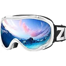 ZIONOR Lagopus B1 Ski Goggles OTG Anti fog Snow Goggles UV Protection Snowboard Goggles for Men Women Adult Youth