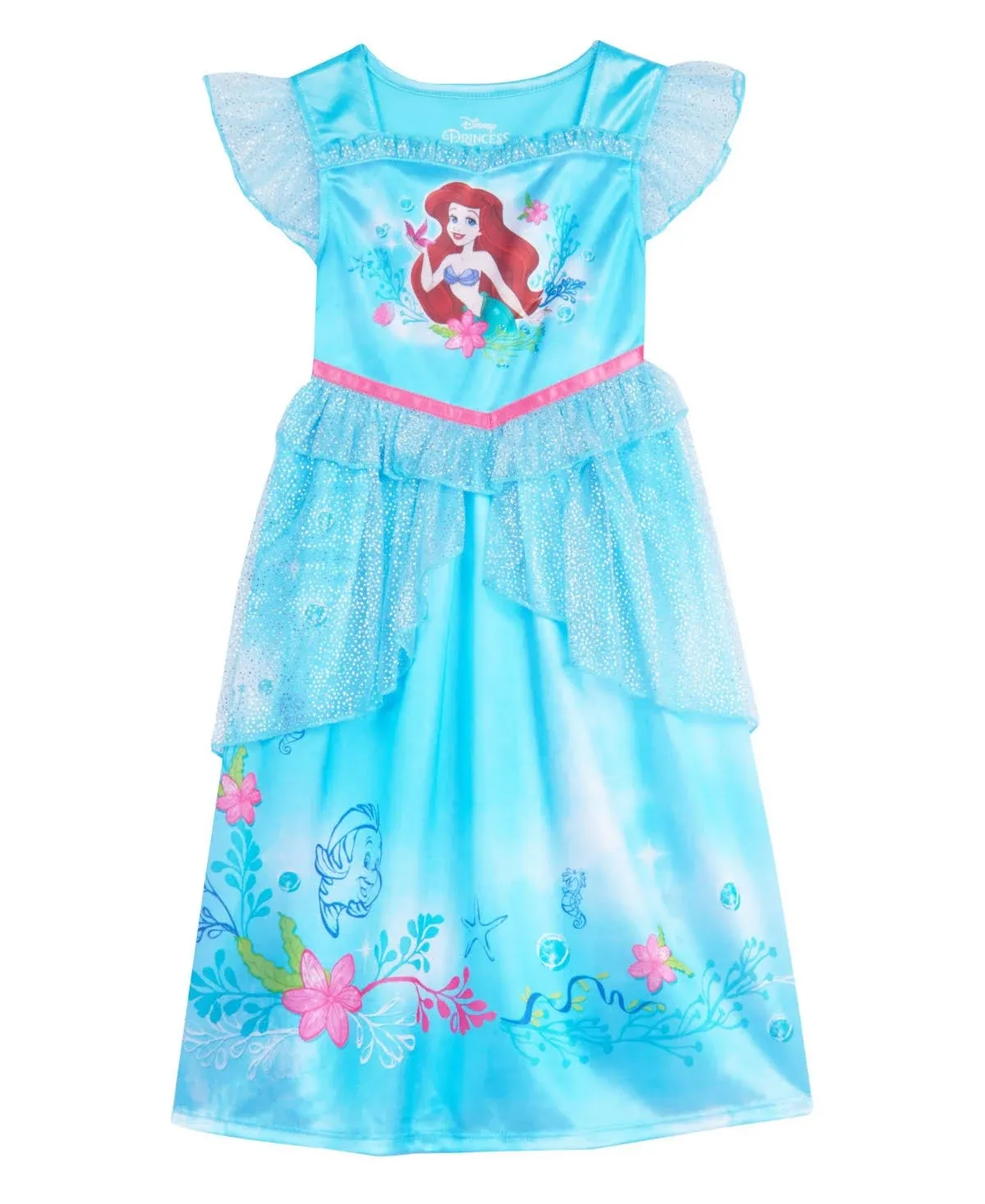 Disney Toddler Girls Ariel Tutu Tulle Nightgown - Blue - 2T