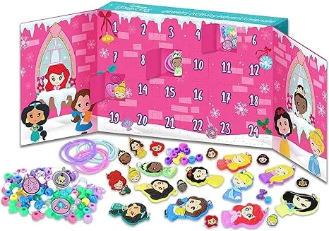 Tara Toys: Disney Princess DIY Jewelry Activity Necklace Advent Calendar, Fun and Easy to do, for Your Little Princess, for Ages 3 and up