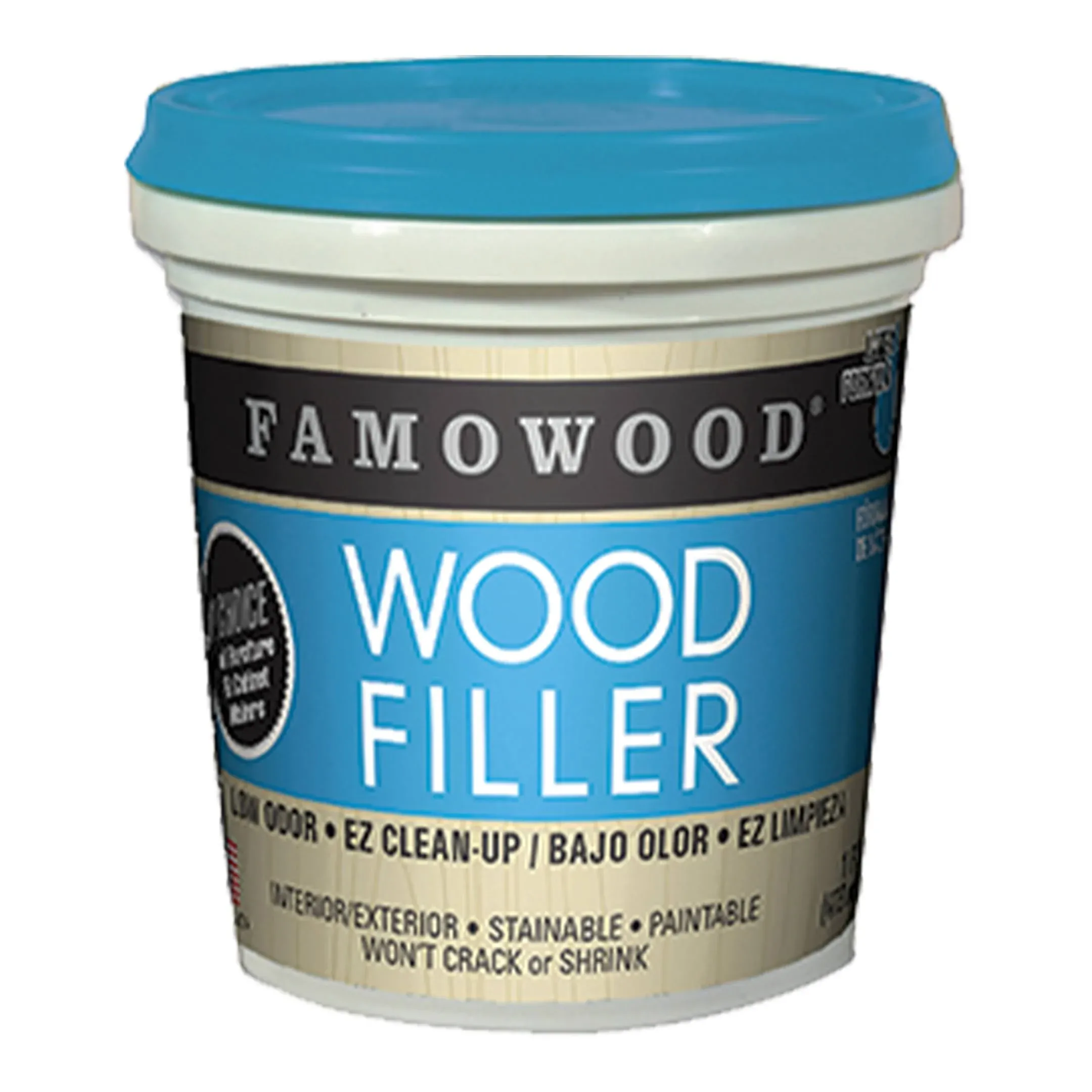 Famowood 40022112 Latex Wood Filler - Pint, Cherry/Dark Mahogany