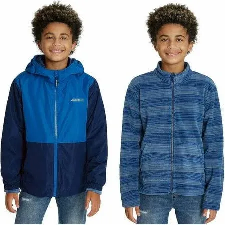 Eddie Bauer Youth Lone Peak 3 in 1 Jacket (Blue,M)