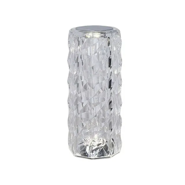 Ocean Wave Crystal Table Lamp Touch Control Rgb Color Changing Night Light With 