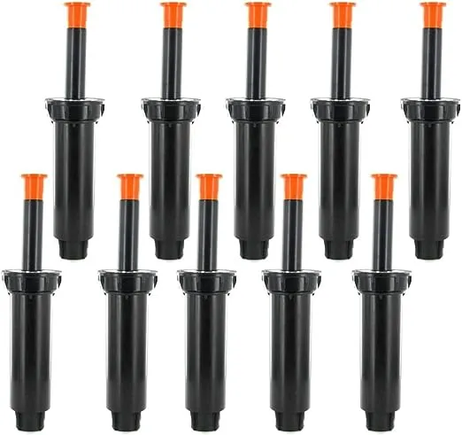 Rain Bird 1800 Series Pop-Up Sprinklers 10 PACK - Nozzles NOT included - RainBird 4" 1804 model pop up irrigation sprinkler for lawn, yard, garden, planter beds