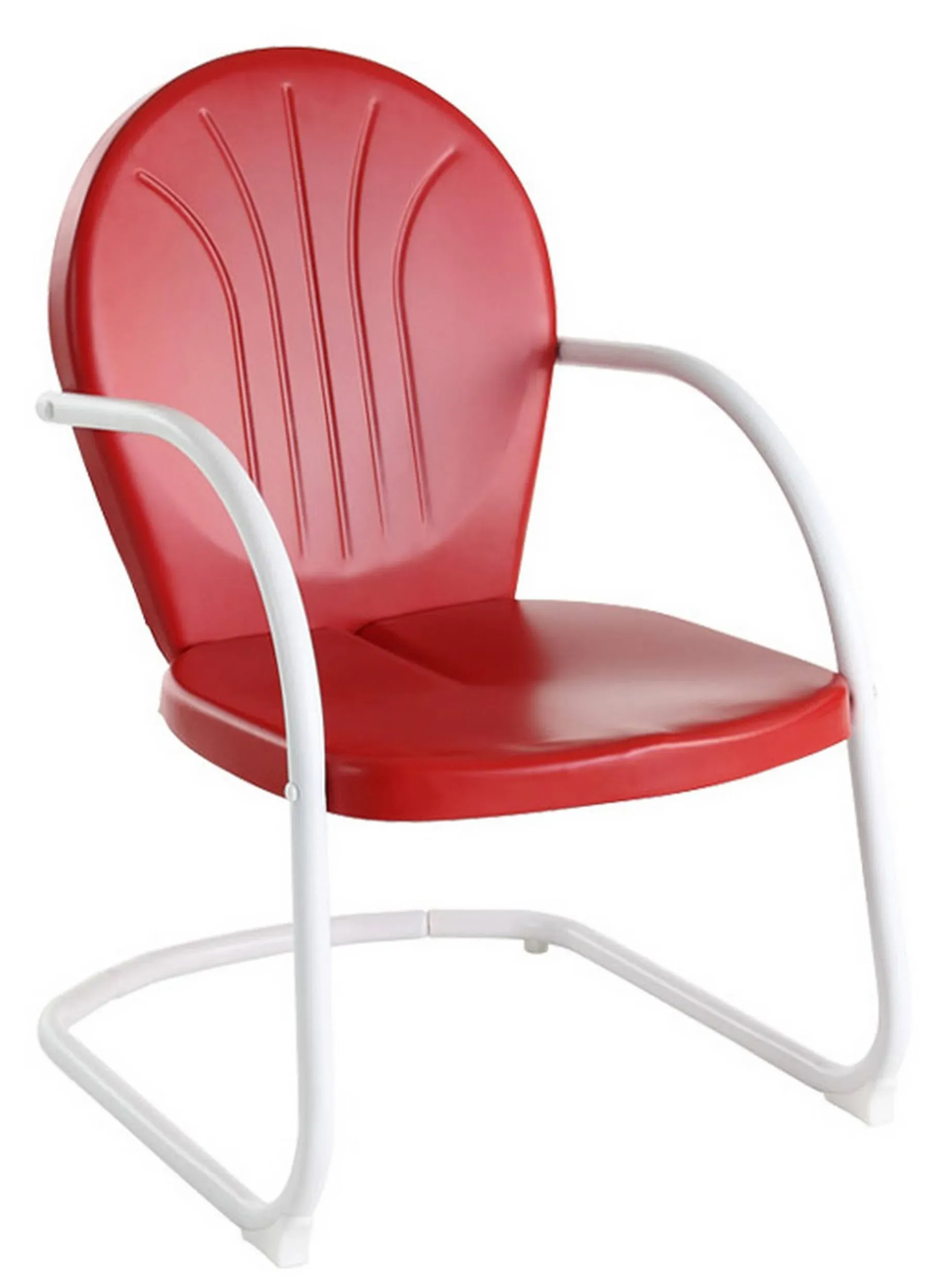 Crosley Griffith Metal Chair Red