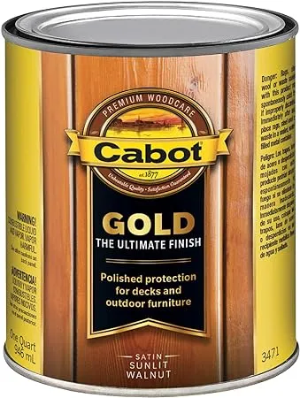 CABOT/VALSPAR CORP 3471-05 GoldUltimate Wood Finish, Sunlit Walnut, 1-Qt.