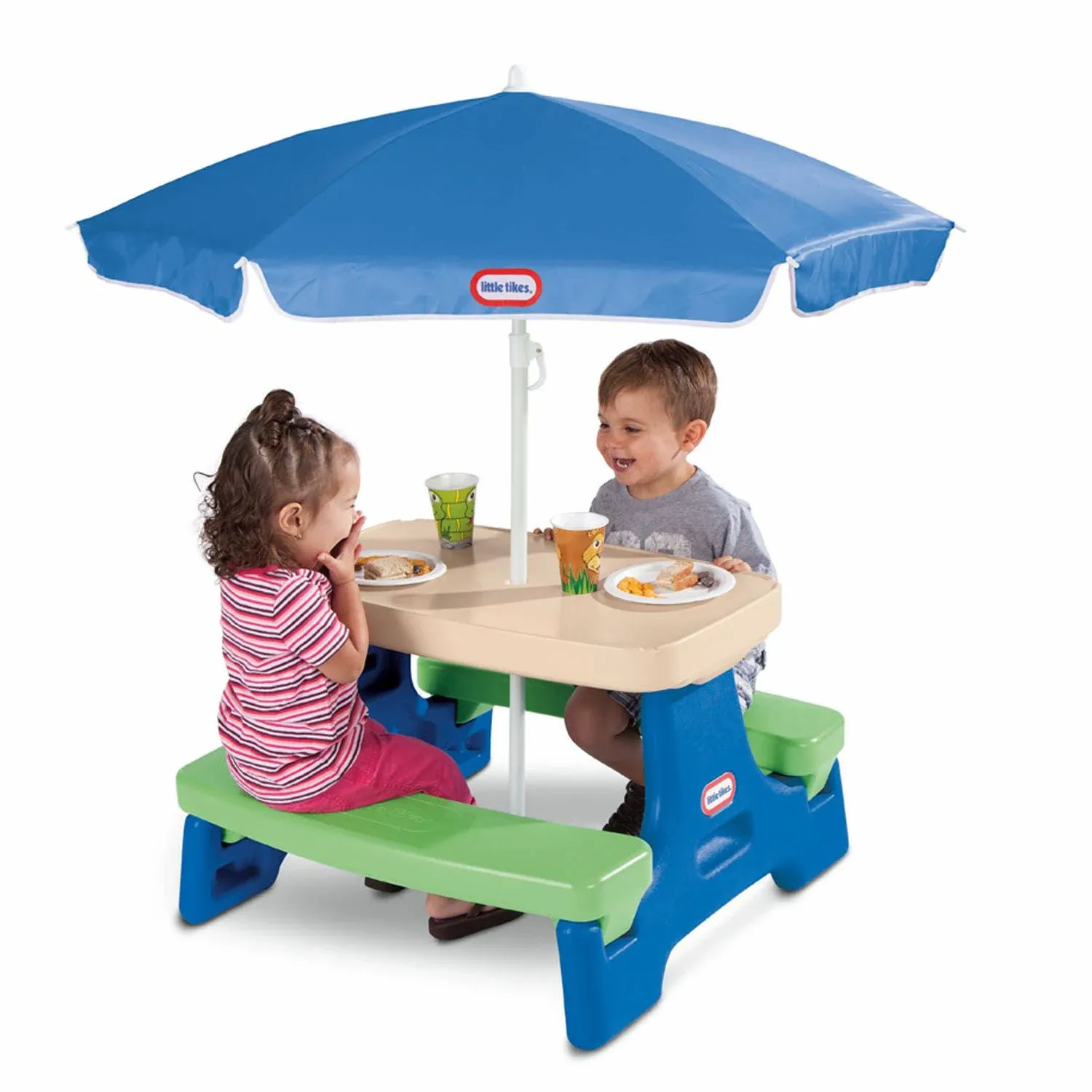 Little Tikes Easy Store Jr. Play Table with Umbrella, Clrs