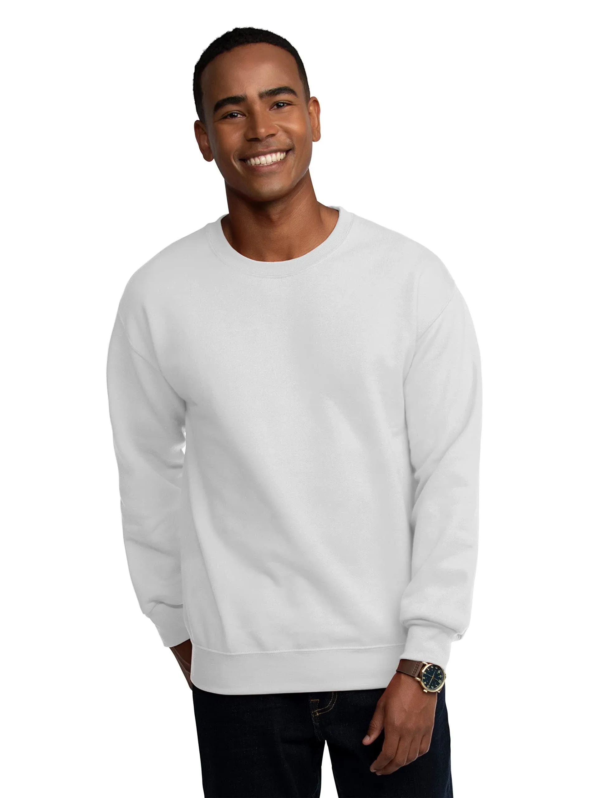 Fruit of the Loom Men's Eversoft Fleece Crewneck Sweatshirts, Moisture Wicking & Breathable, Sizes S-4x