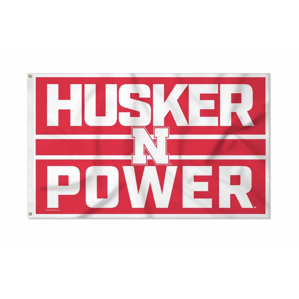 Rico Industries NCAA  Nebraska Cornhuskers Bold 3' x 5' Banner Flag Single Sided - Indoor or Outdoor - Home D&#233;cor