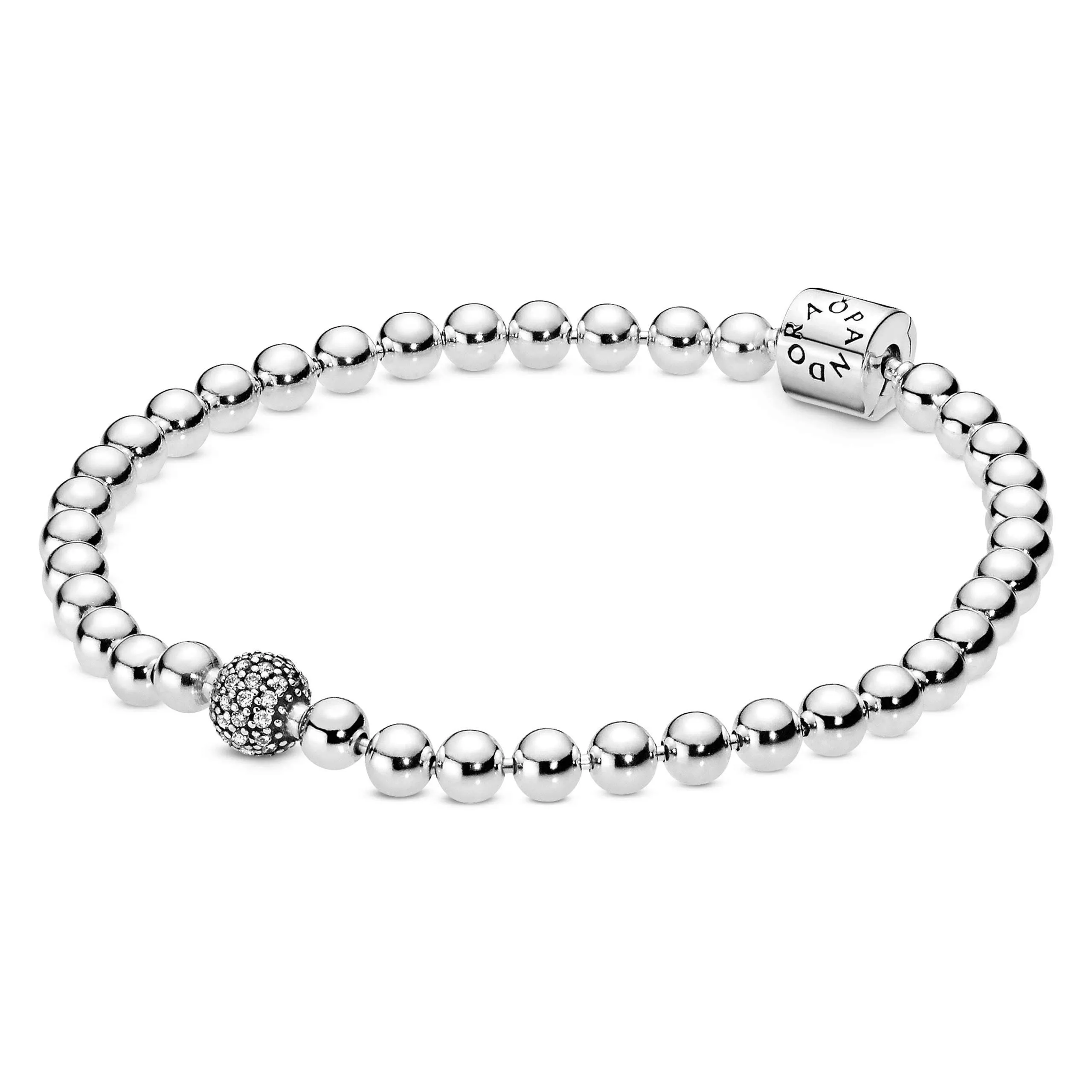 Pandora Beads & Pave Bracelet, 19cm