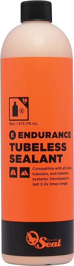 Orange Seal - Endurance Formula Tubeless Bike Tire Sealant | Long Lasting, Fast Sealing | for MTB, Road, CX and Gravel Bicycle Tires