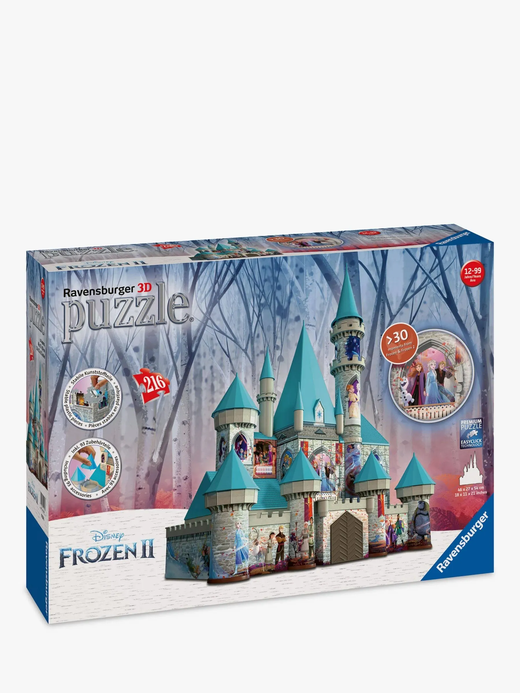 Ravensburger Disney Frozen 2 Castle 216 Piece 3D Jigsaw Puzzle