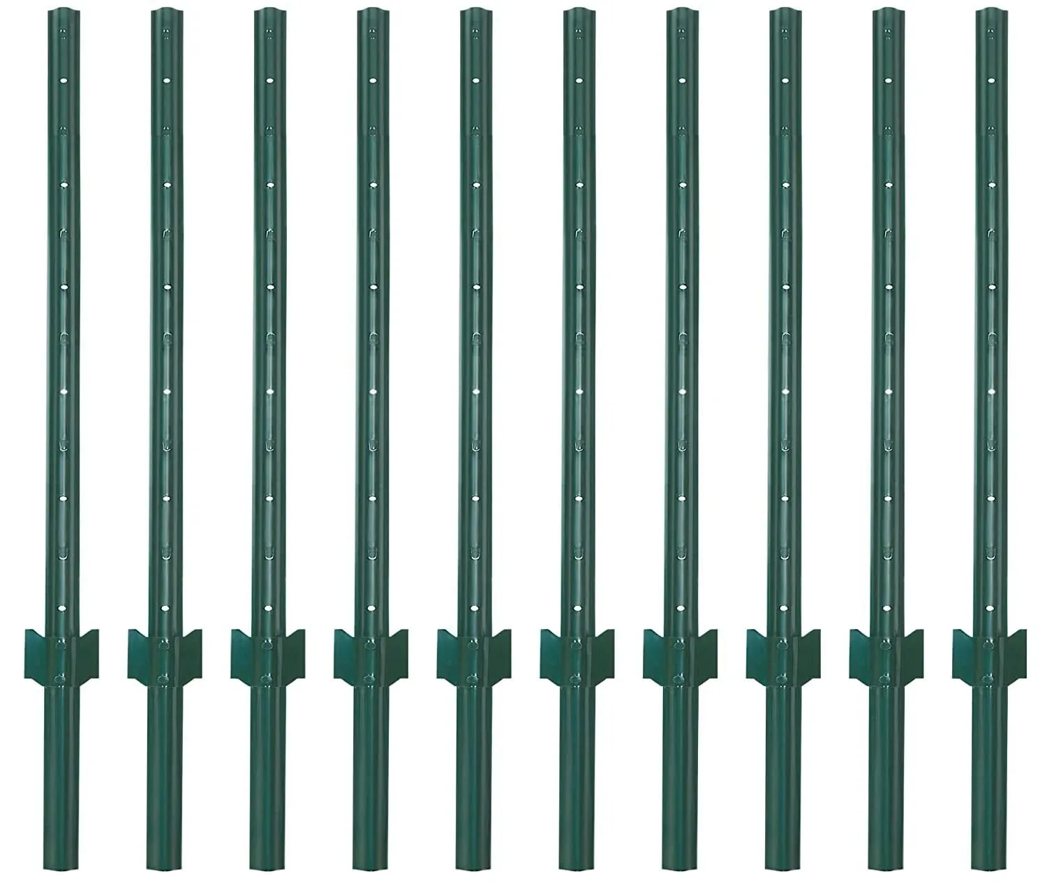 3-4-5-6-7 Feet Sturdy Duty Metal Fence Post – Garden U Post for Fencing - 10 ...