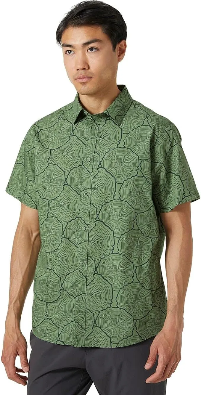 Helly Hansen Ftf Short Sleeve Shirt (Jade Tree Ring) Men's Clothing