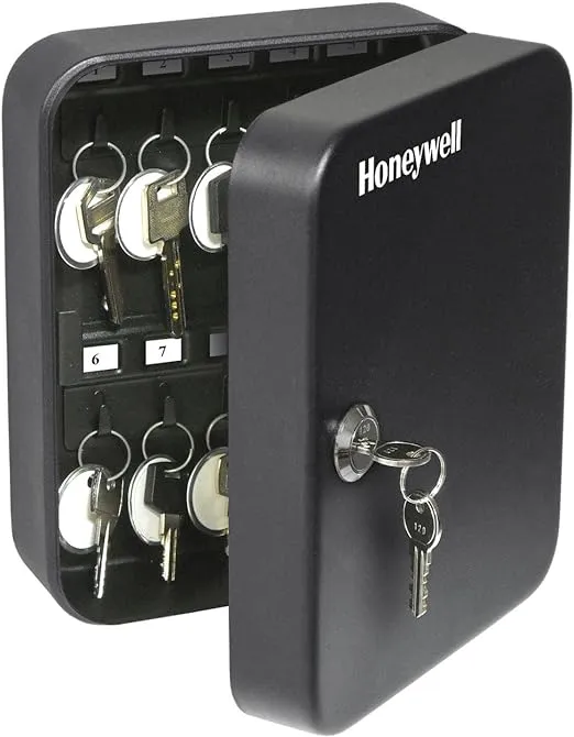 HONEYWELL - 6105 Steel 24 Key Security Box, 0.07-Cubic Feet, Black