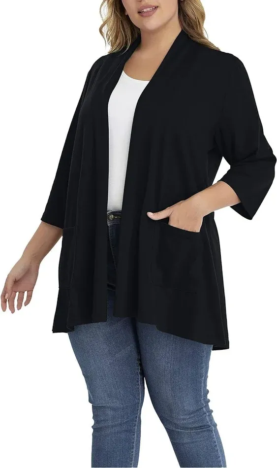 Shiaili Long Plus Size Cardigans For Women Easy To Wear Open Front