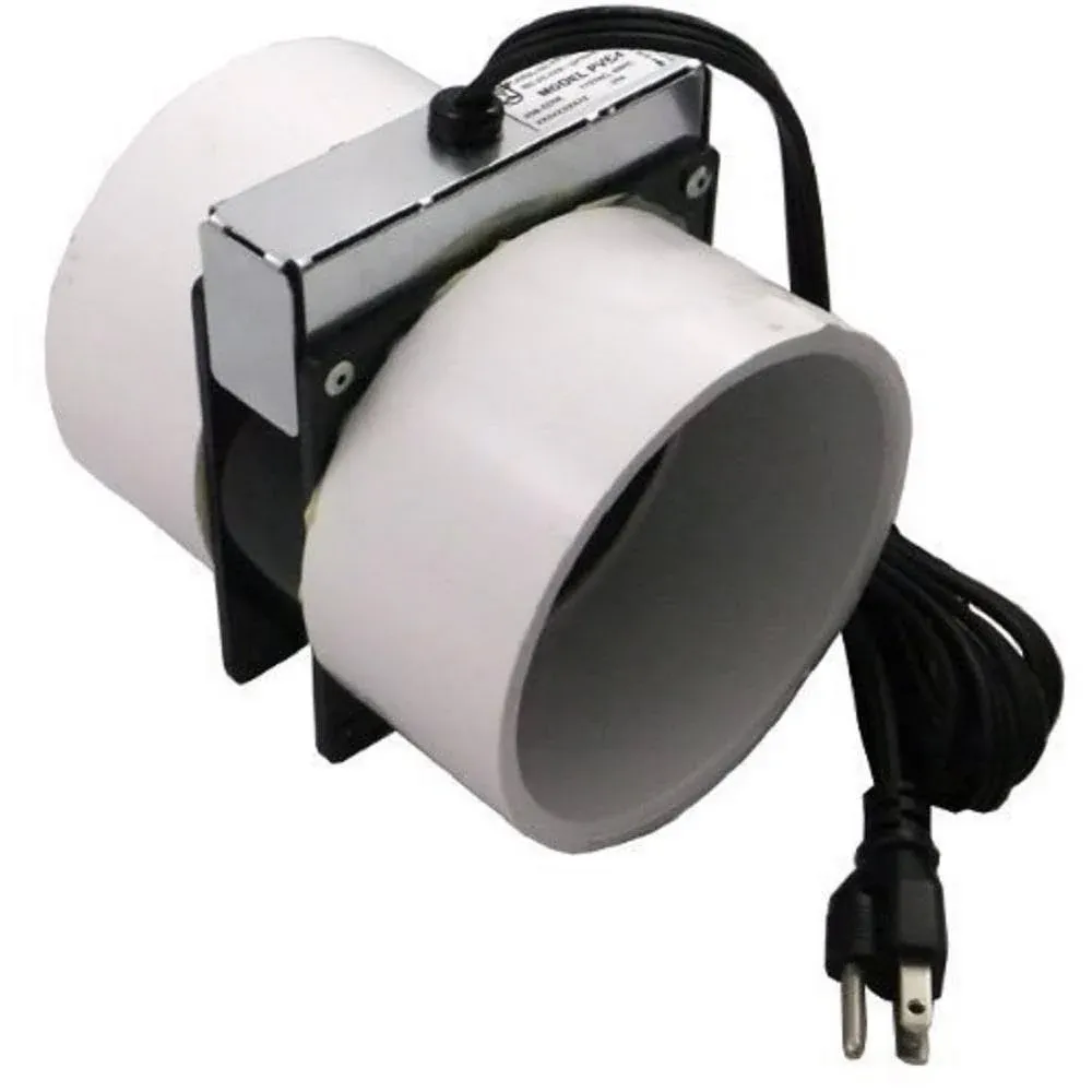 Tjernlund PVC4 Radon Mitigation Fan Model - Exhaust Fan with 6-Ft. Power Cord, Minimal Power Consumption, 4 In. PVC Pipe. Ventilation Fans