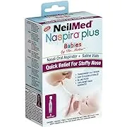 NeilMed Naspira Plus Nasal-Oral Aspirator & Saline Vials - 8 vials