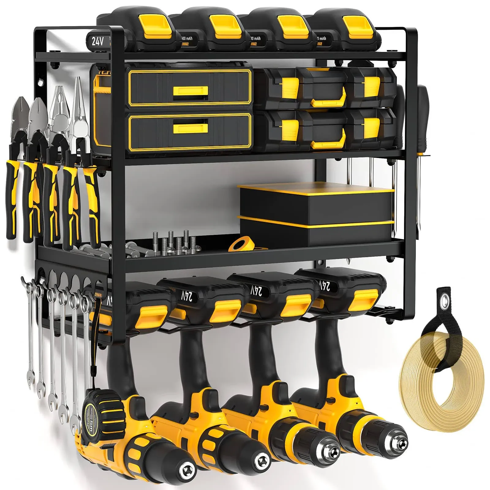 Power Tool Organizer Wall Mount Heavy Duty Drill Holder Garage Tool Organizer