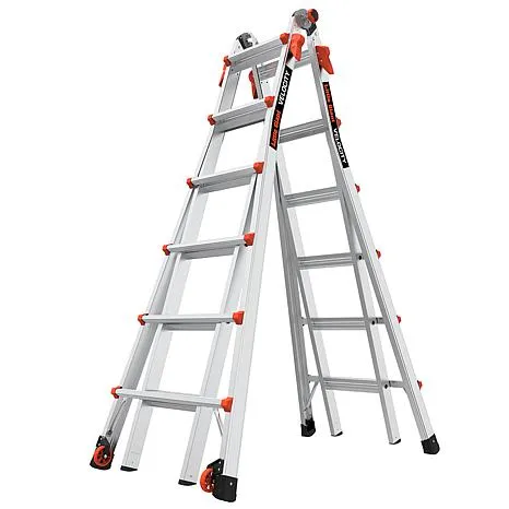 Little Giant Ladders, Velocity with Ratchet Levelers, M26, 26 ft, Multi-Position Ladder, Aluminum, Type 1A, 300 lbs Weight Rating, (15426-801)