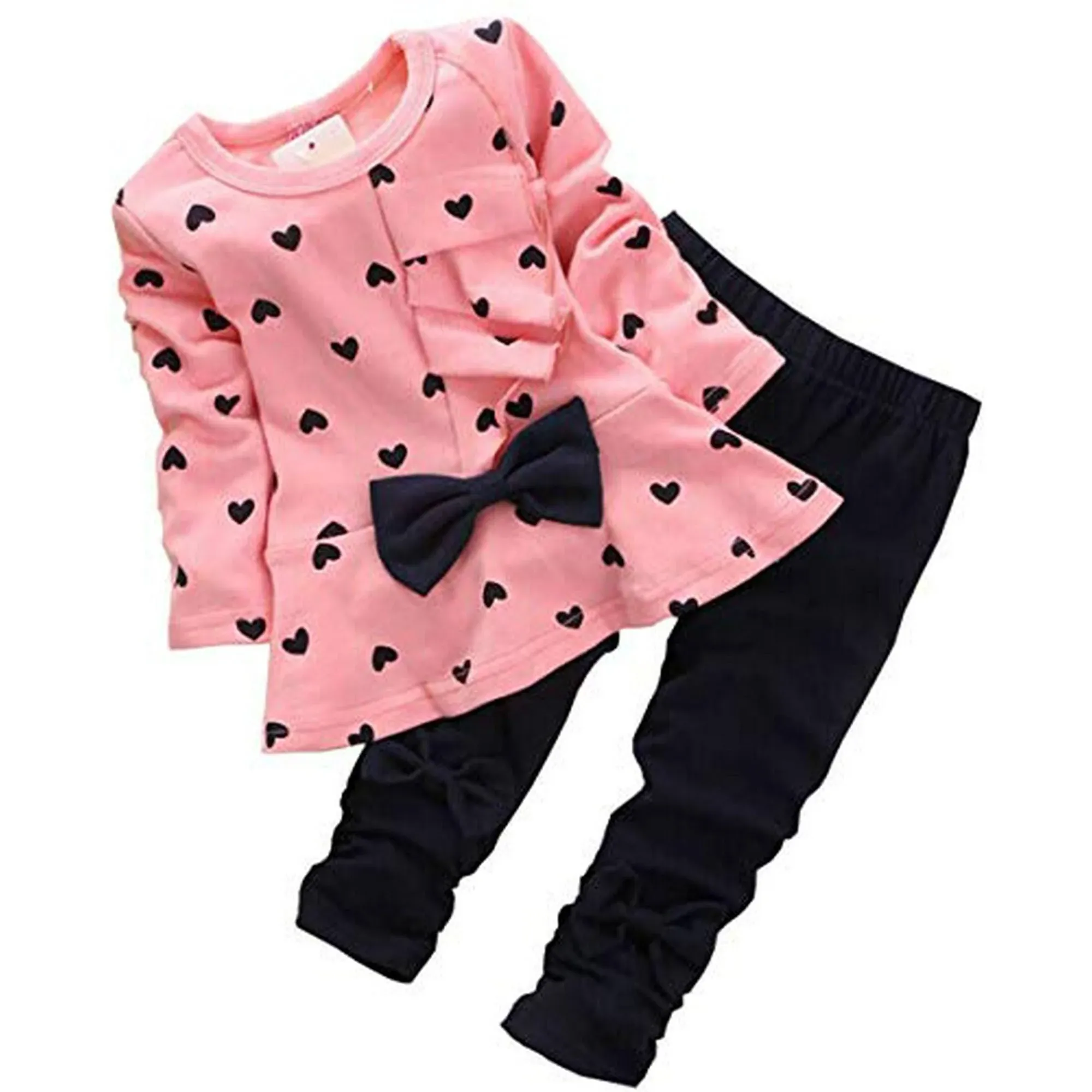 Derouetkia Newborn Baby Boy Girl Clothes Ribbed Cotton Long Sleeve Romper and Pants Outfits Set