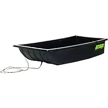 Eagle Claw Shappell Plastic 66 In. Poly Jet Sled, Black, Extra Large, Hunting Game Cart