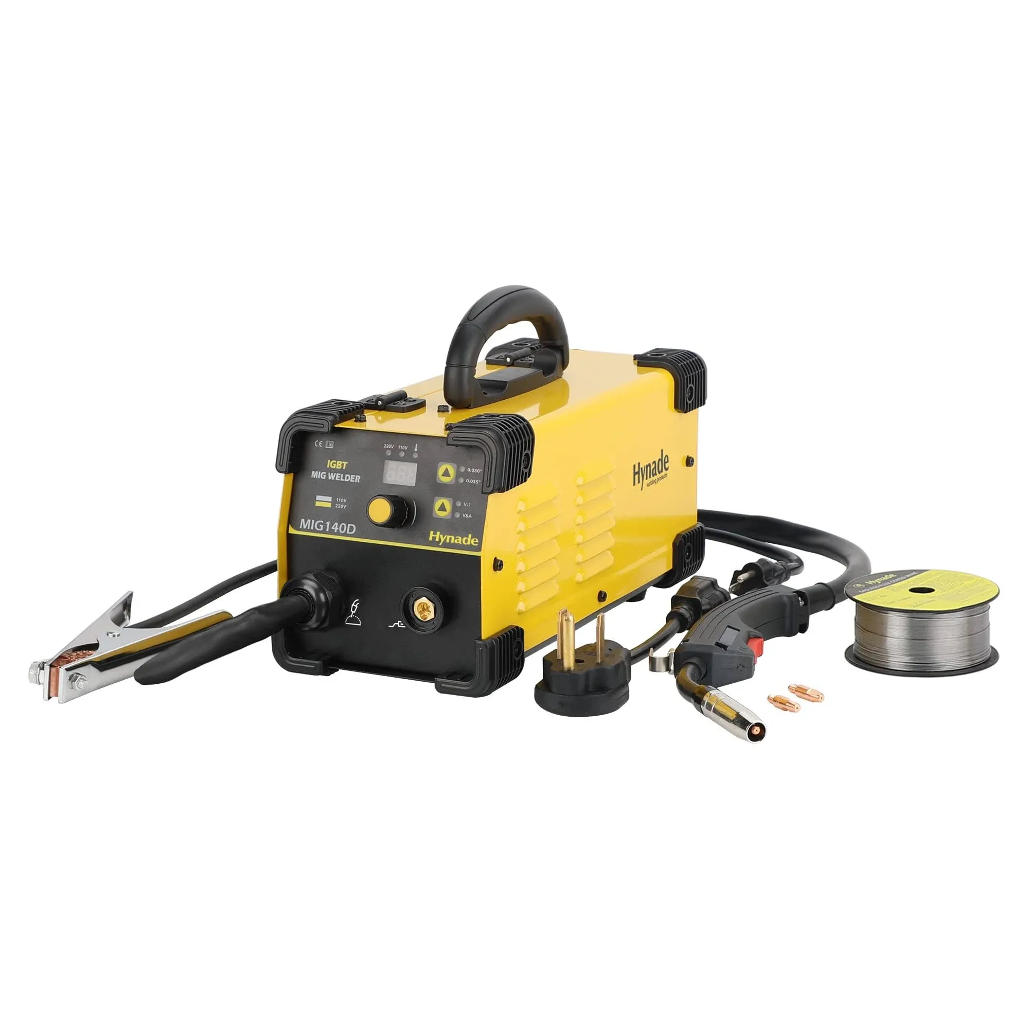 hynade Mig140D: Dual Voltage Gasless MIG Welder (110/220V)