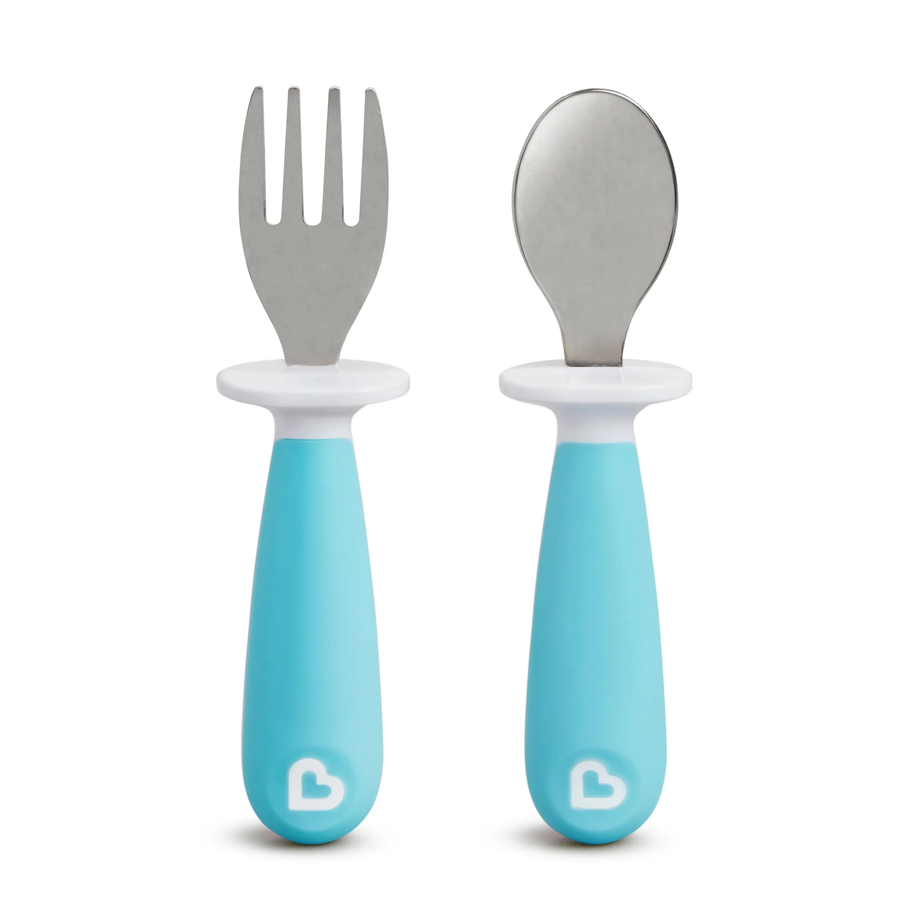 Munchkin Raise Toddler Fork & Spoon Utensil Set, Blue