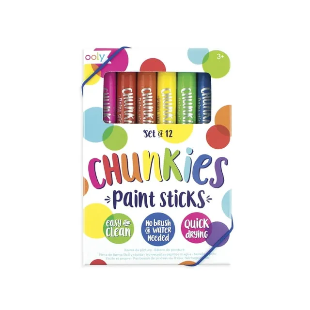 Ooly Chunkies Twistable Tempera Paint Sticks For Kids, No Mess, Quick Drying, Set of 12Ooly Chunkies Twistable Tempera Paint Sticks For Kids, No Mess, Quick Dryin…