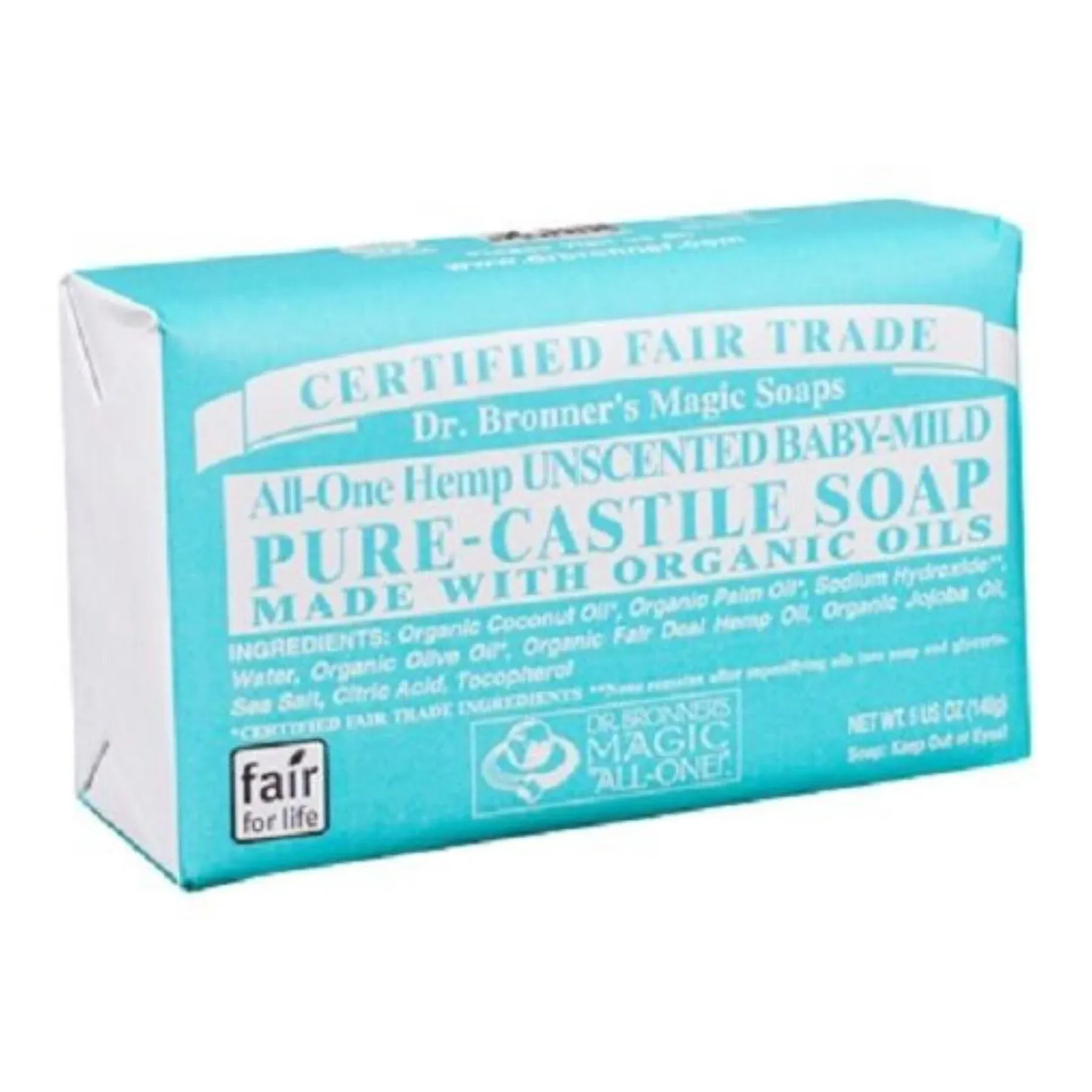 Dr. Bronner's Baby Unscented Pure-Castile Bar Soap