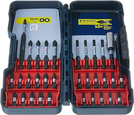 Bosch SBID32 32-Piece Impact Tough Screw Driving Bit Set