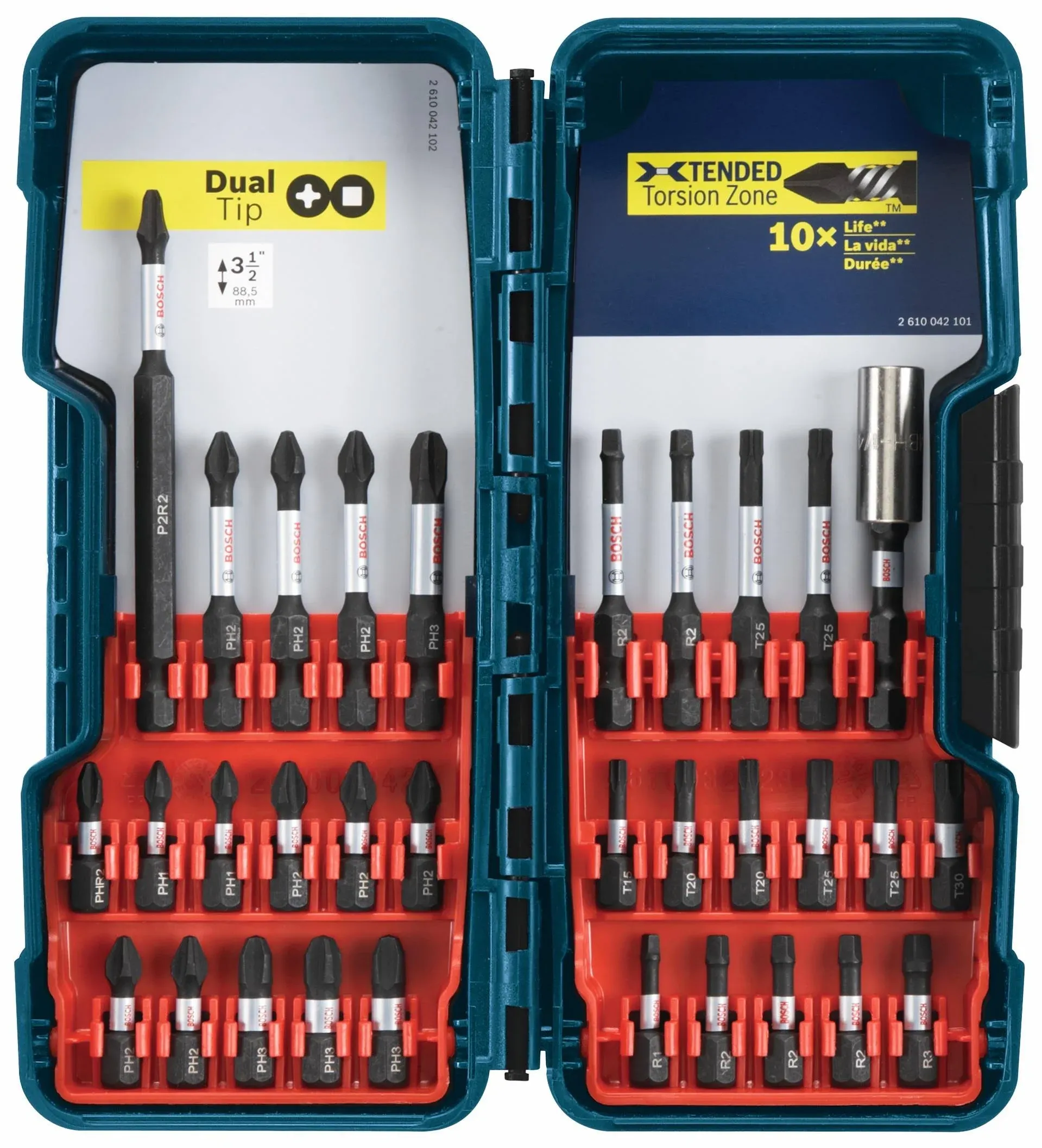 32 Pieces. Impact Screw Driving Bit Set Extended Torsion Zone Bosch SBID32