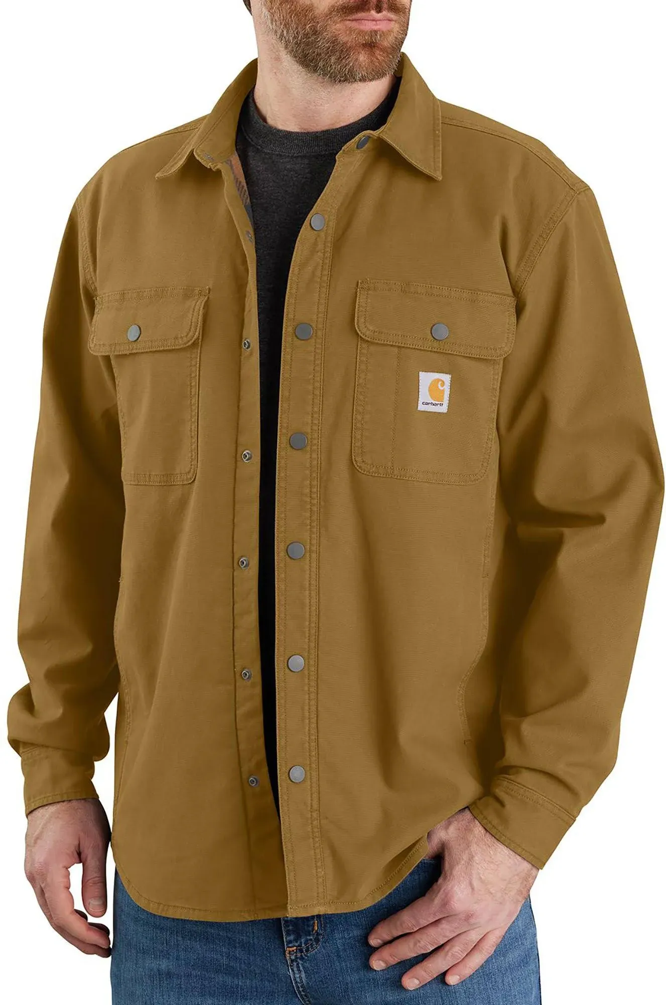 Carhartt Men's Canvas Long Sleeve Button-down Shirt (Large)