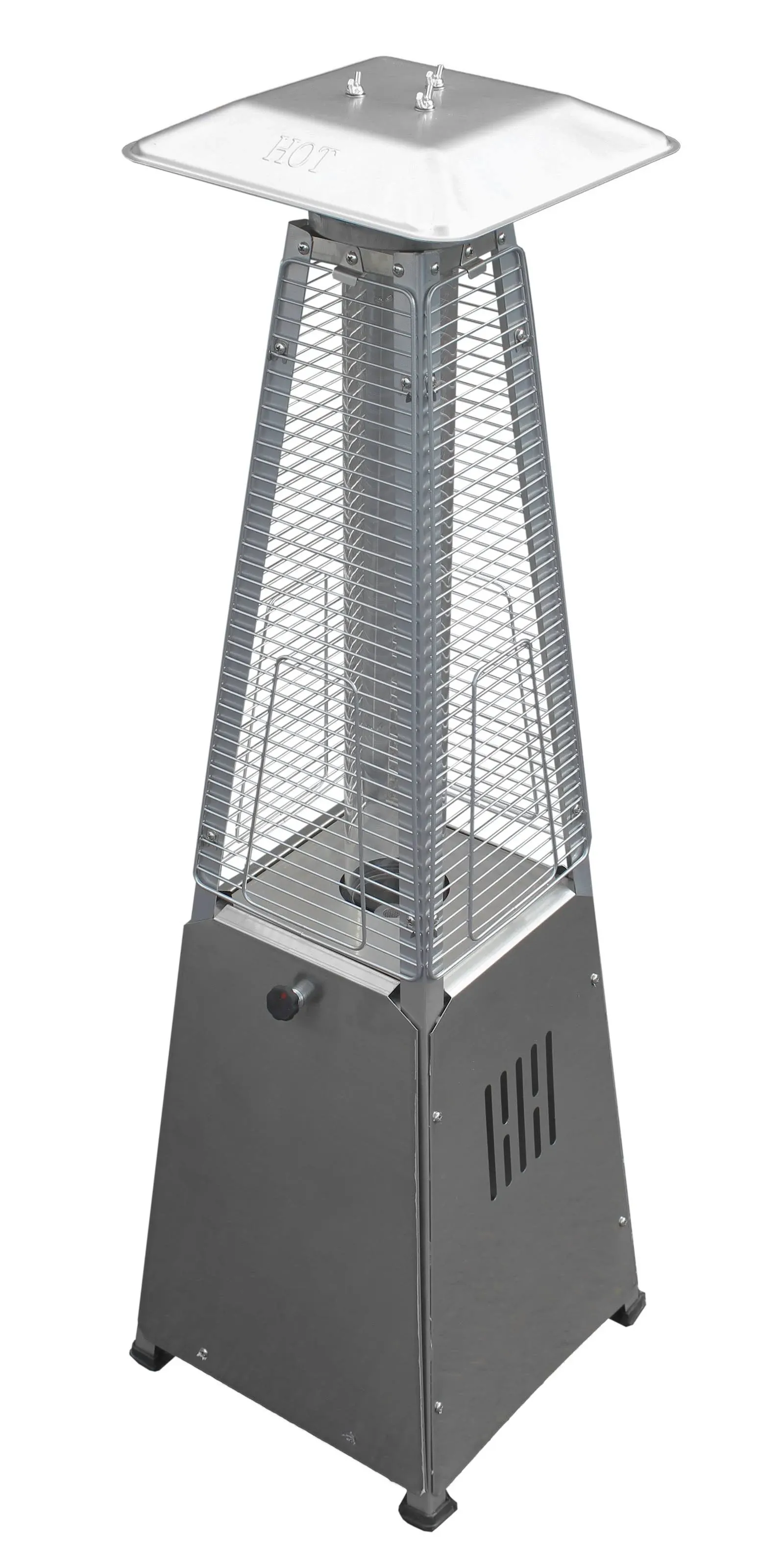 AZ Patio Heaters Hlds032-gttss Portable Table Top Stainless Steel Glass Tube