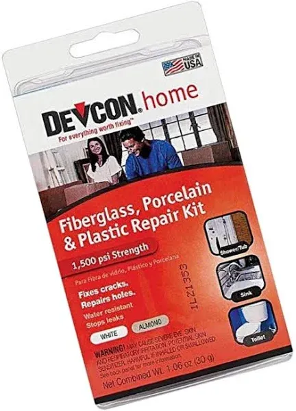 Devcon Epoxy Bathtub Repair Kit (Almond & White)