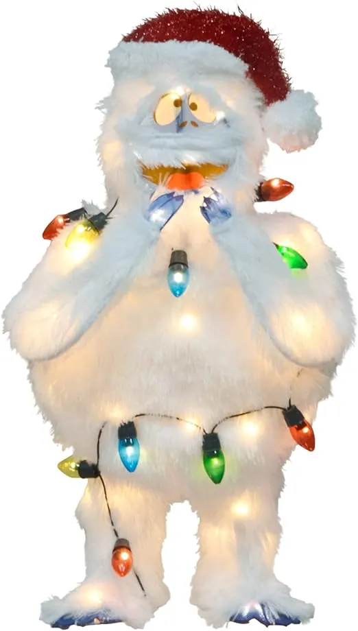 Rudolph 24 Inch Prelit Christmas Holiday Yard Decor 3D LED Indoor Outdoor Lighted Decoration Bumble with Light Strand