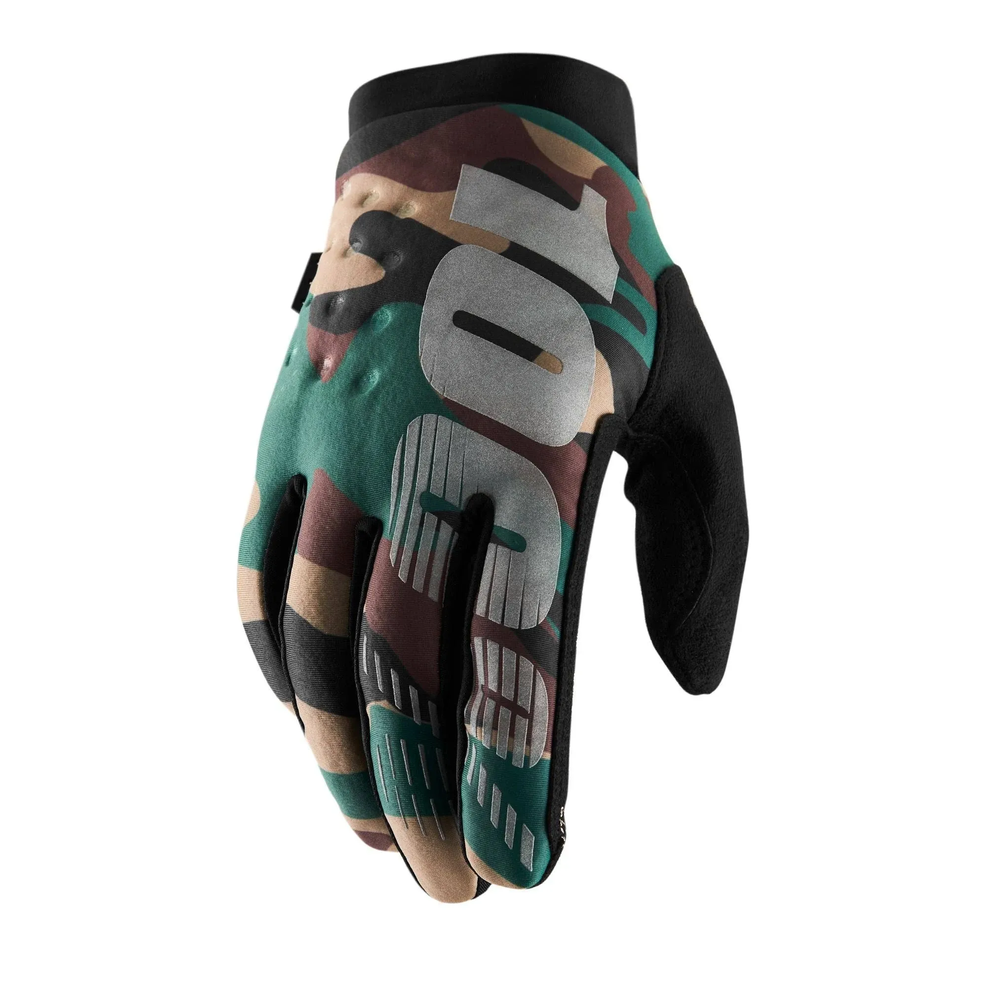 100% Brisker Camo/Black Gloves