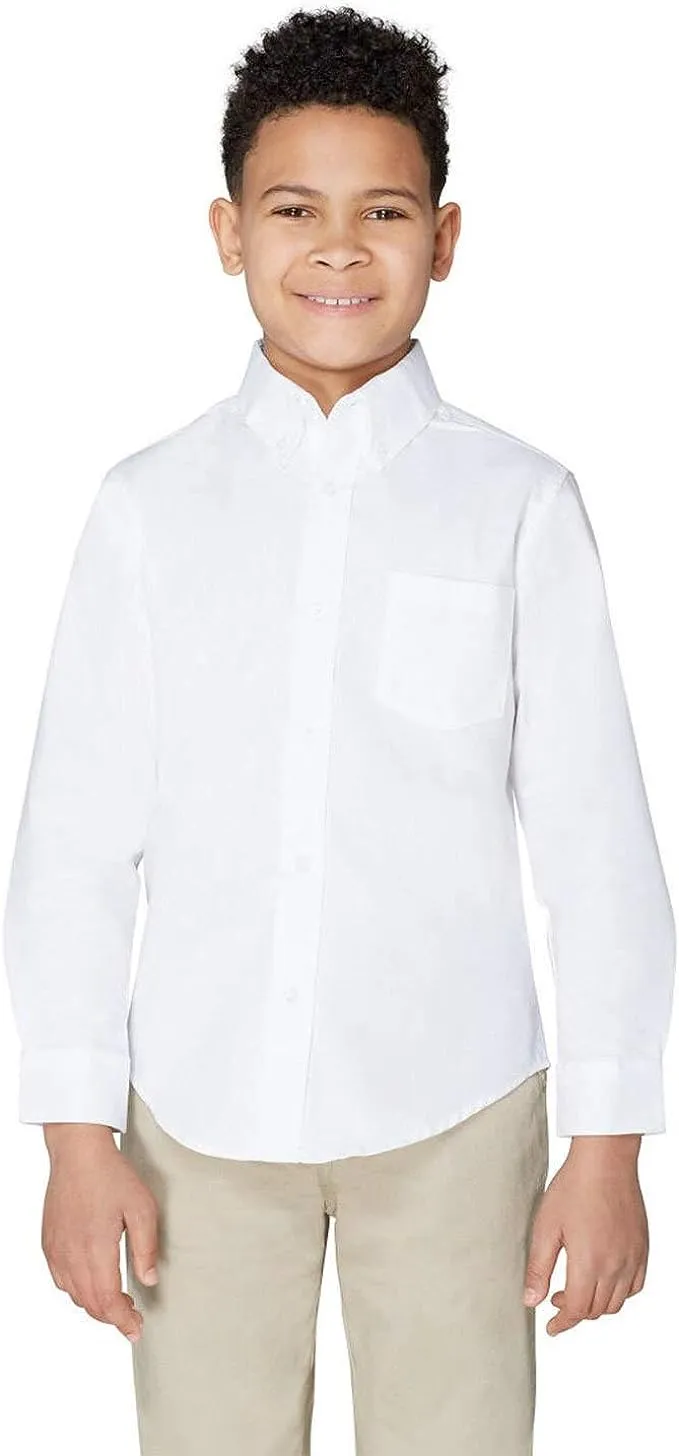 French Toast Boys Long Sleeve Classic Dress Shirt, Size: 18, White