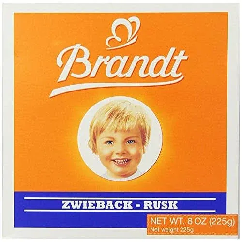 Brandt Zwieback, 8-Ounce Box (Pack of 10)