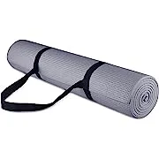 BalanceFrom All Purpose 1/4-Inch High Density Anti-Tear Exercise Yoga Mat with Carrying Strap