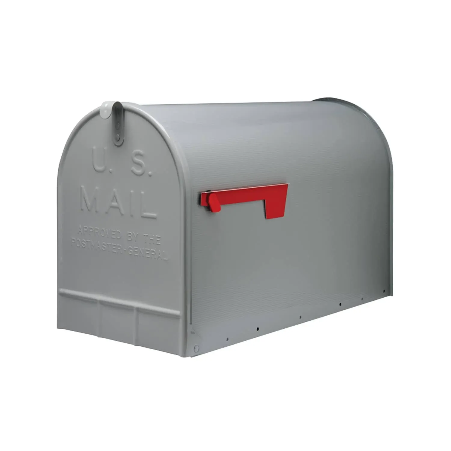 Gibraltar Stanley T3 Gray Steel Rural Post Mount Mailbox